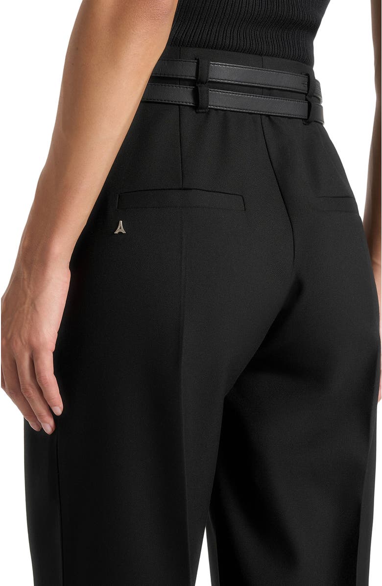 Manière De Voir Pascale Tailored Twin Belt Trousers, Alternate, color, Black