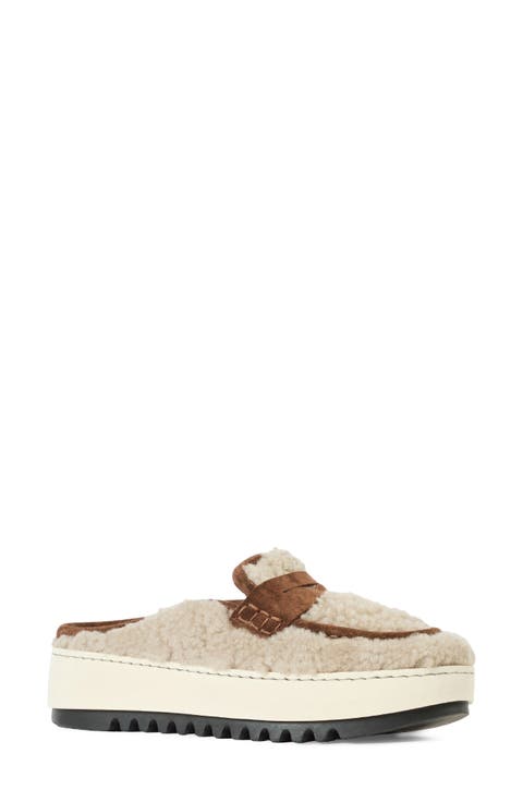 Amata Genuine Shearling Mule