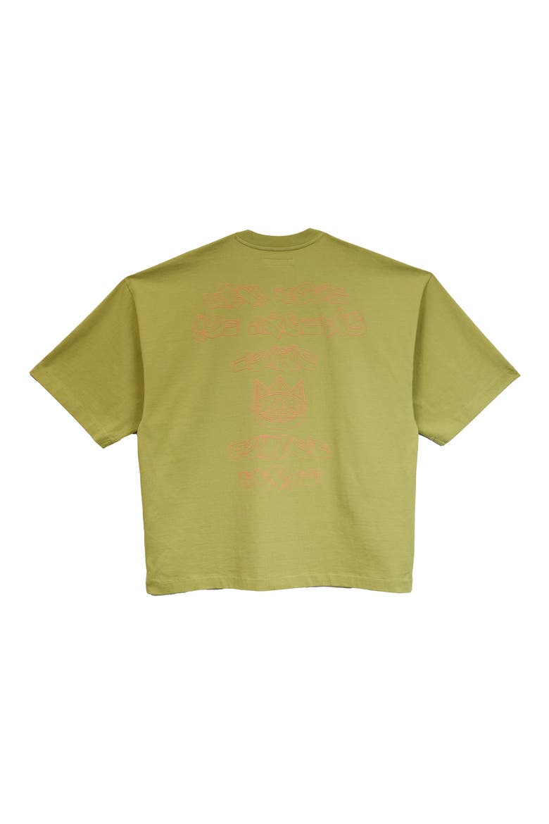 Boxy Fit Logo Graphic T-Shirt, Alternate, color, GREEN OASIS