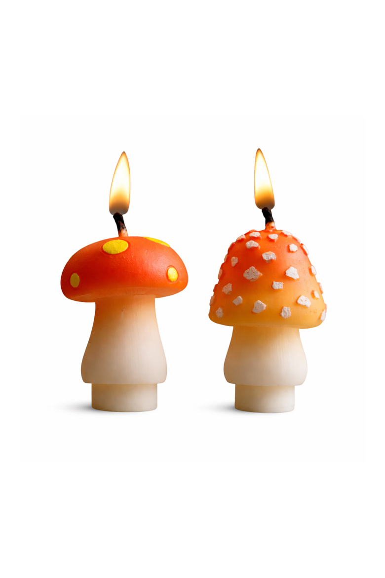 Mini Mushroom Candle Set, Main, color, Red With White Spots