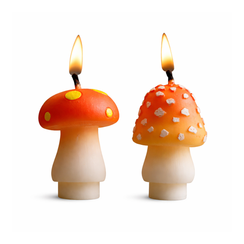 Mini Mushroom Candle Set