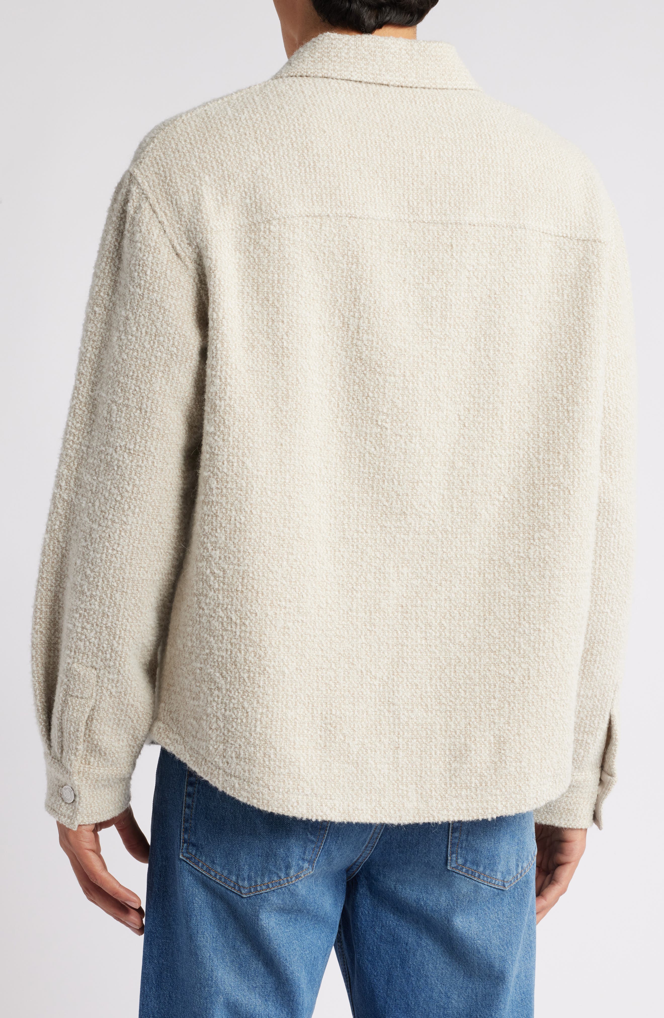 FRAME Linen & Wool Tweed Overshirt (Men) | Nordstromrack