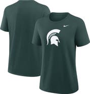 Nike Women's Nike Green Michigan State Spartans Primary Logo T-Shirt