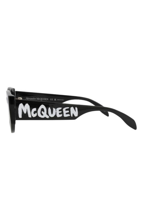 Alexander Mcqueen Mcqueen 54mm Oval Sunglasses In Black