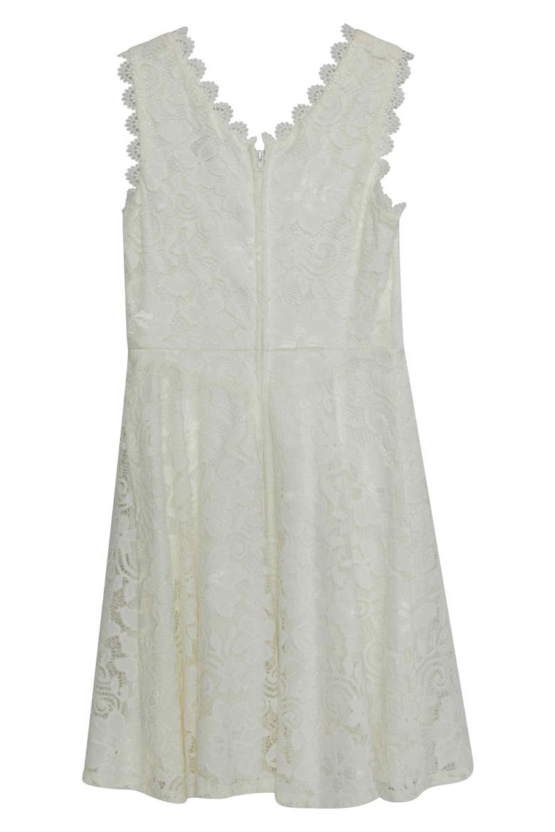 Kids' Lace Skater Dress, Alternate, color, OFF WHITE