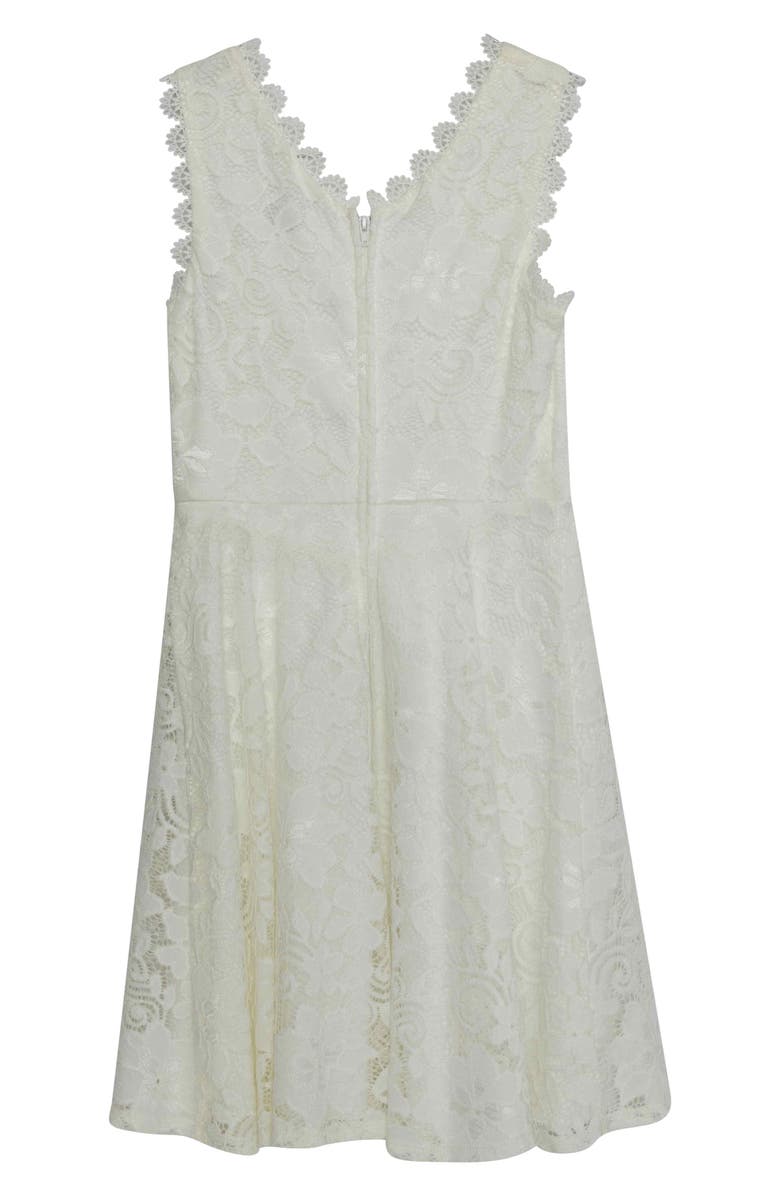Speechless Kids' Lace Skater Dress, Alternate, color, Off White