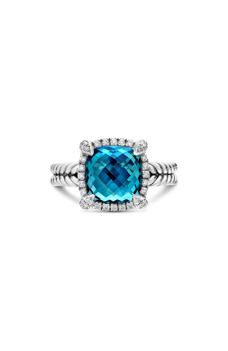 David Yurman Châtelaine Small Pavé Bezel Ring with Diamonds, Main, color, 