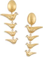 Givenchy Lucky Charms Golden Bird Drop Earrings