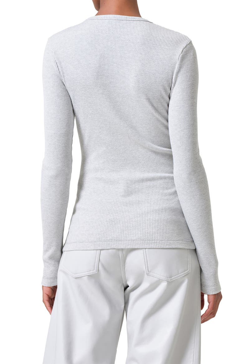 Delphi Rib Slim Top, Alternate, color, BRUSHED GREY HEATHER