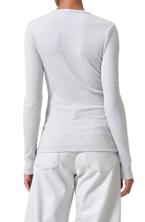 Agolde Delphi Rib Slim Top In Gray