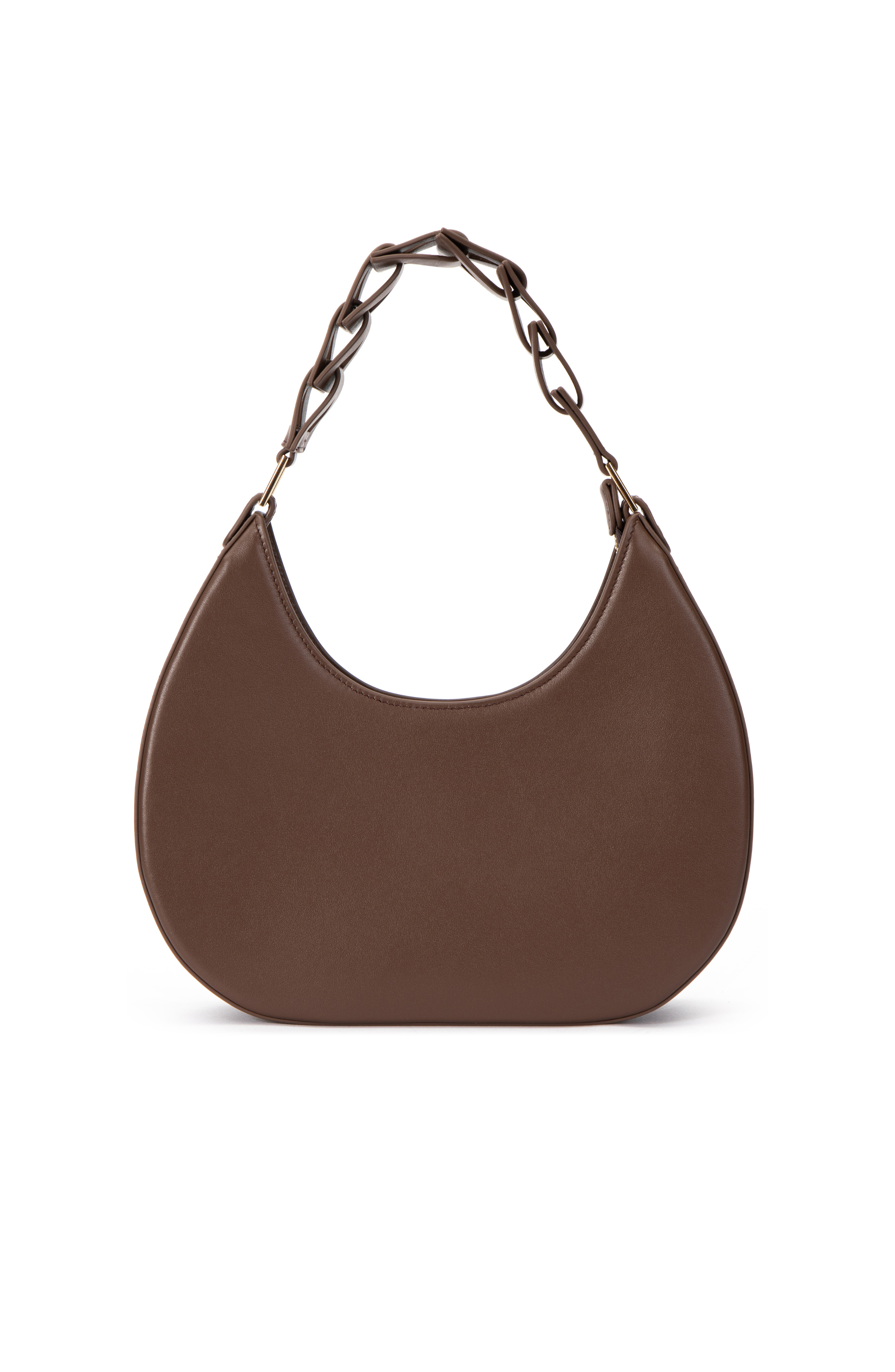 D Letter Shoulder Bag in Smooth Leather, Alternate, color, Brown