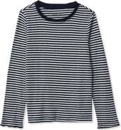 Lands' End Girls Long Sleeve Pointelle Knit Shirt