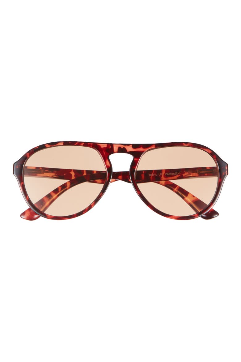 New Aviator Sunglasses, Main, color, BLACK/ BROWN