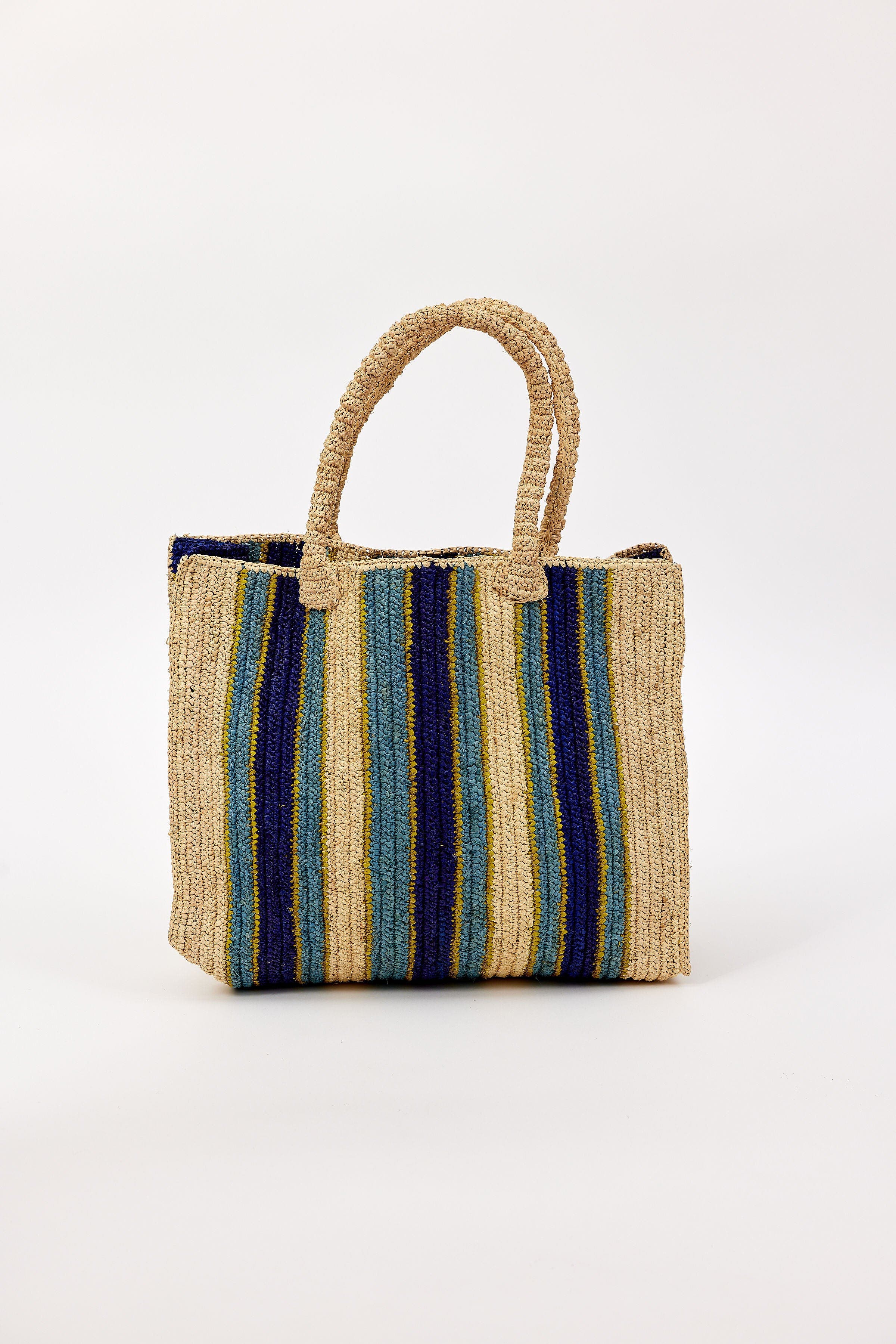 Hat Attack Arlington Stripe Tote, Main, color, Ocean Stripe
