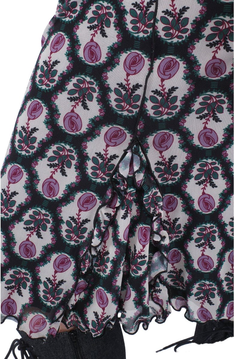 Anna Sui Sleeping Beauty Mesh Skirt, Alternate, color, 