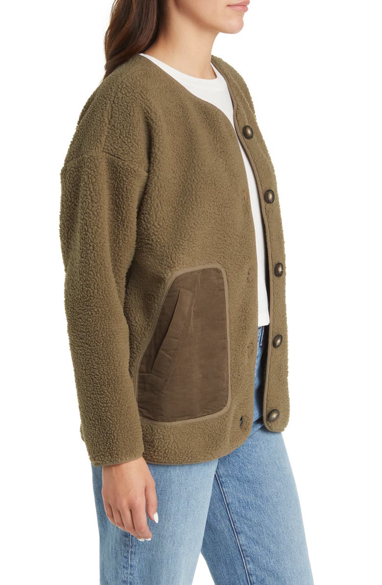Madewell Resourced Fleece Cardigan Jacket, Alternate, color, 