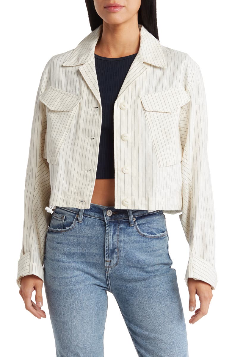 rag & bone Piper Stripe Linen Jacket, Main, color,