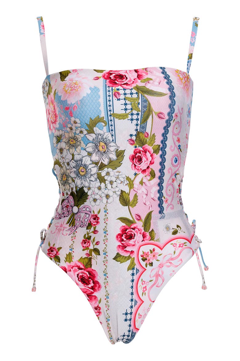 Mariel Meraki One-Piece Swimsuit, Alternate, color, PINK MULTICOLOR