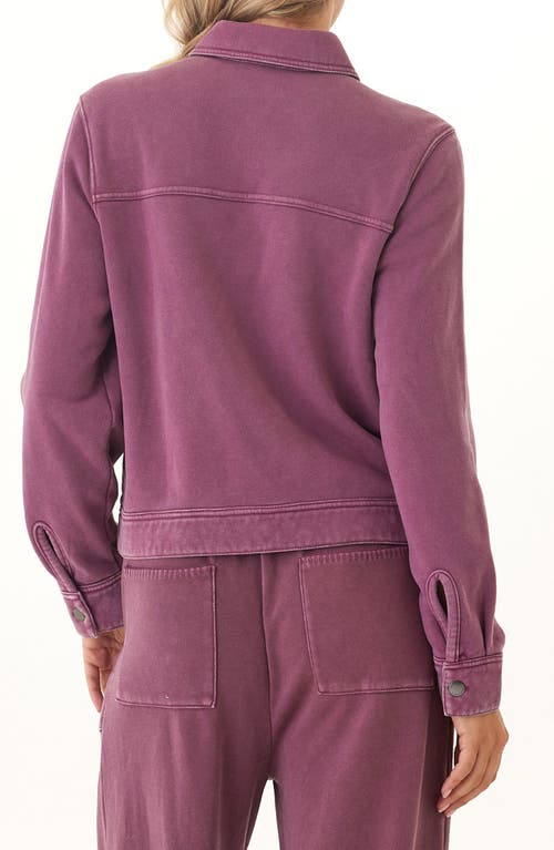Threads 4 Thought Abbey Mineral Wash Organic Cotton Blend Shirt In Purple