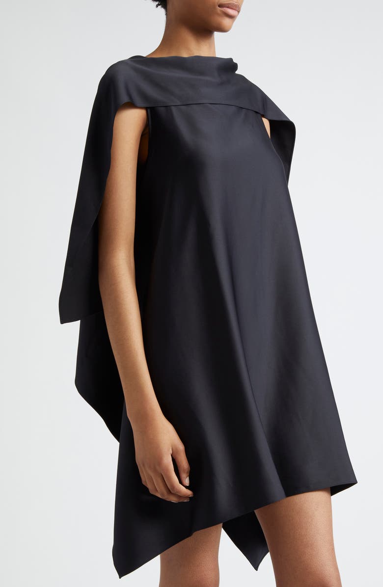 Reiss Atelier Laurence Sleeveless Satin Cape Dress, Alternate, color, 