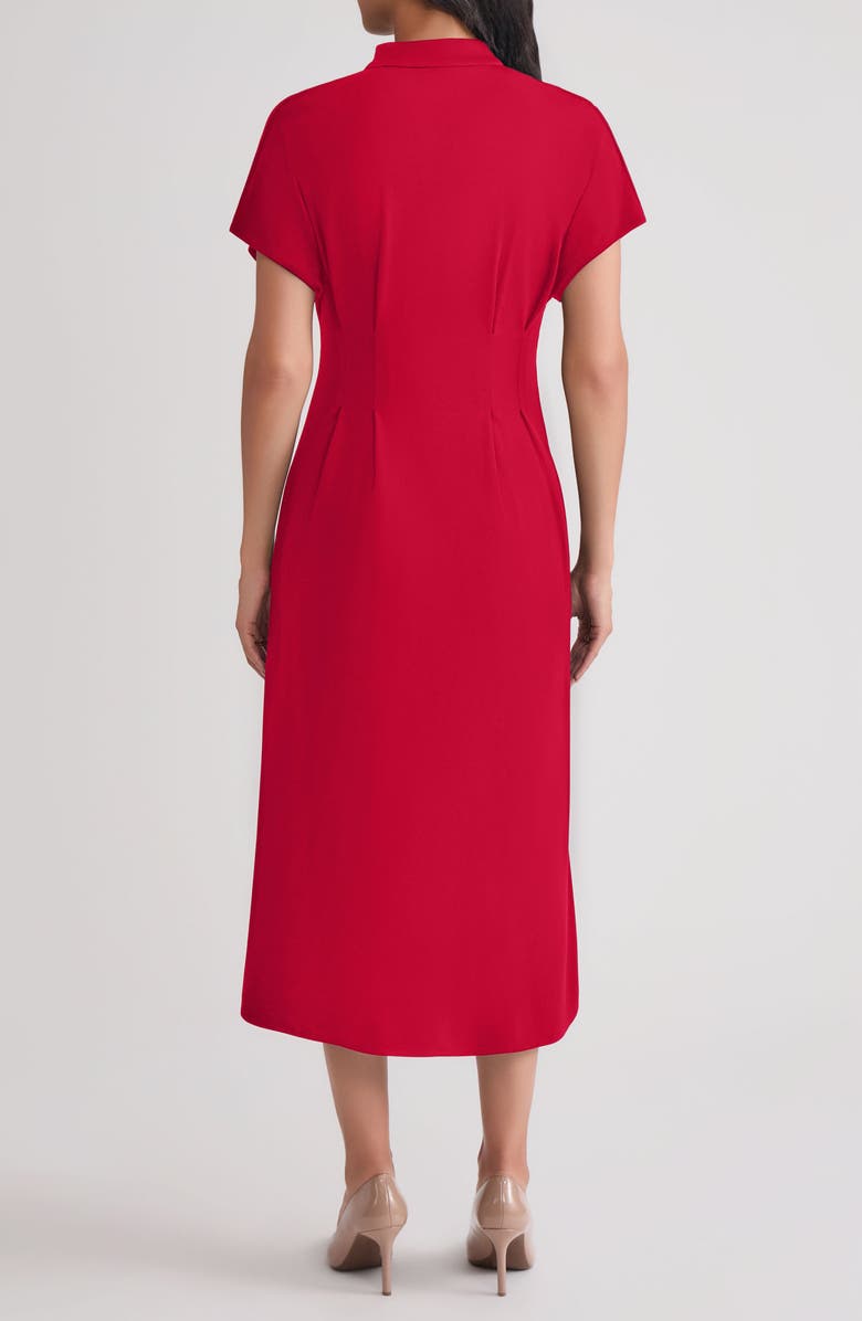 Misook A-Line Midi Dress, Alternate, color, Scarlet Red