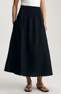 Mavi Jeans Smocked Flare Maxi Skirt