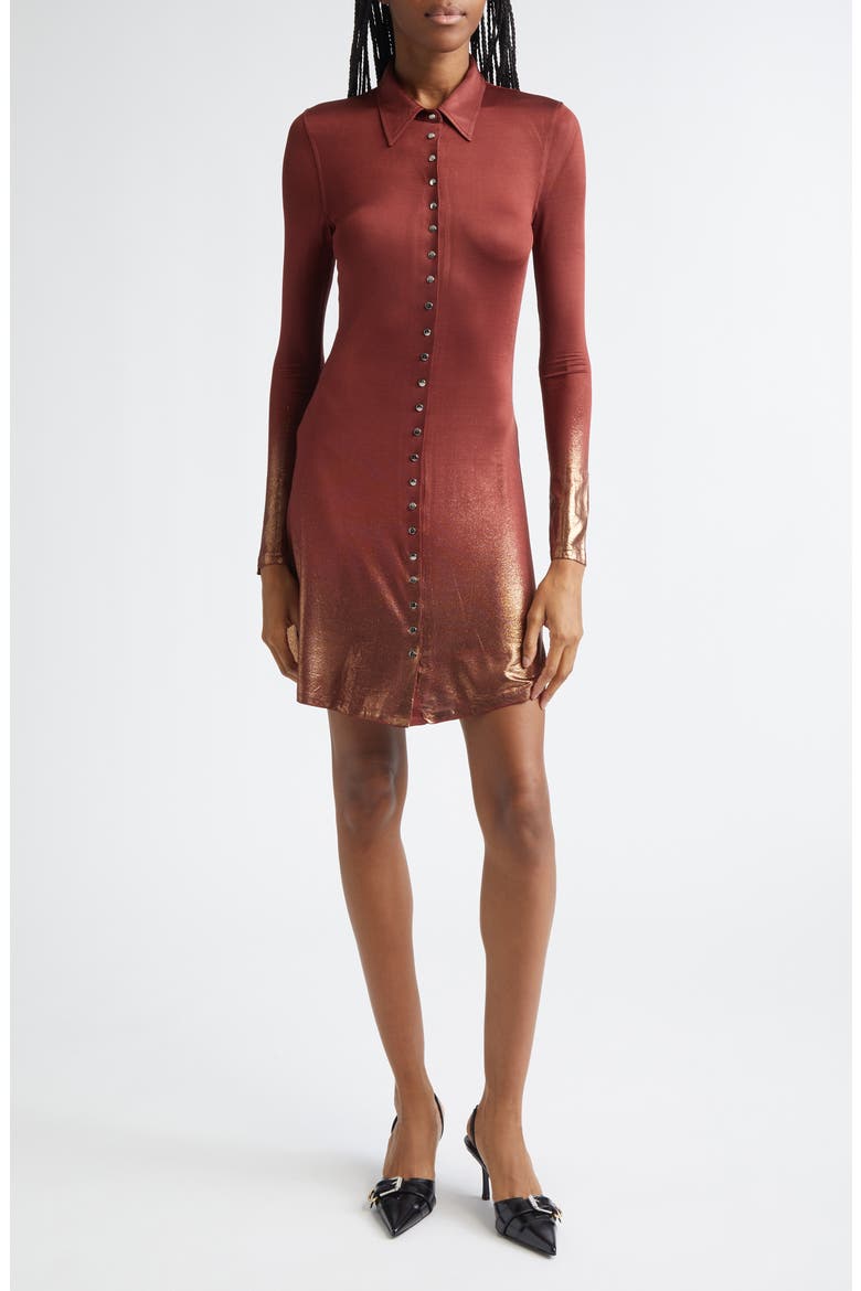 D-Pol Minidress, Main, color, BROWN