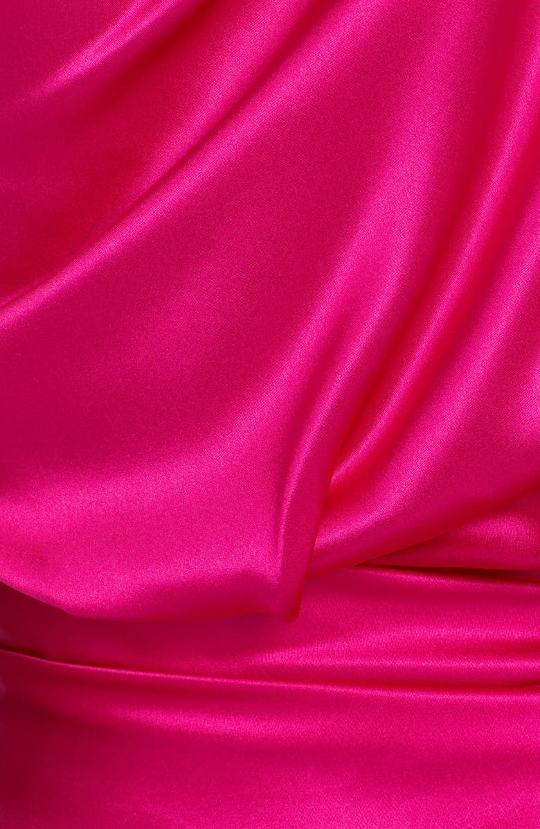 Dolce&Gabbana One-Shoulder Silk Satin Midi Dress, Alternate, color, 