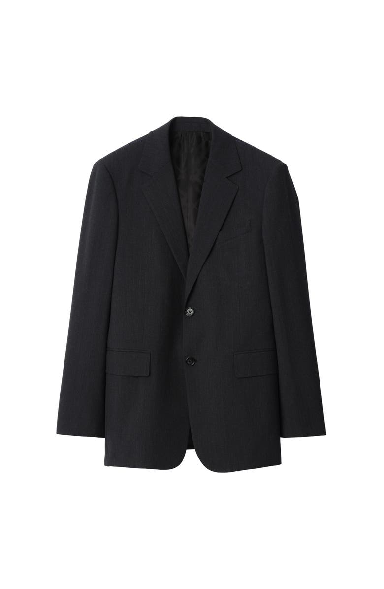 Burberry Wool Blend Tailored Jacket, Main, color, Midnight Grey Melange