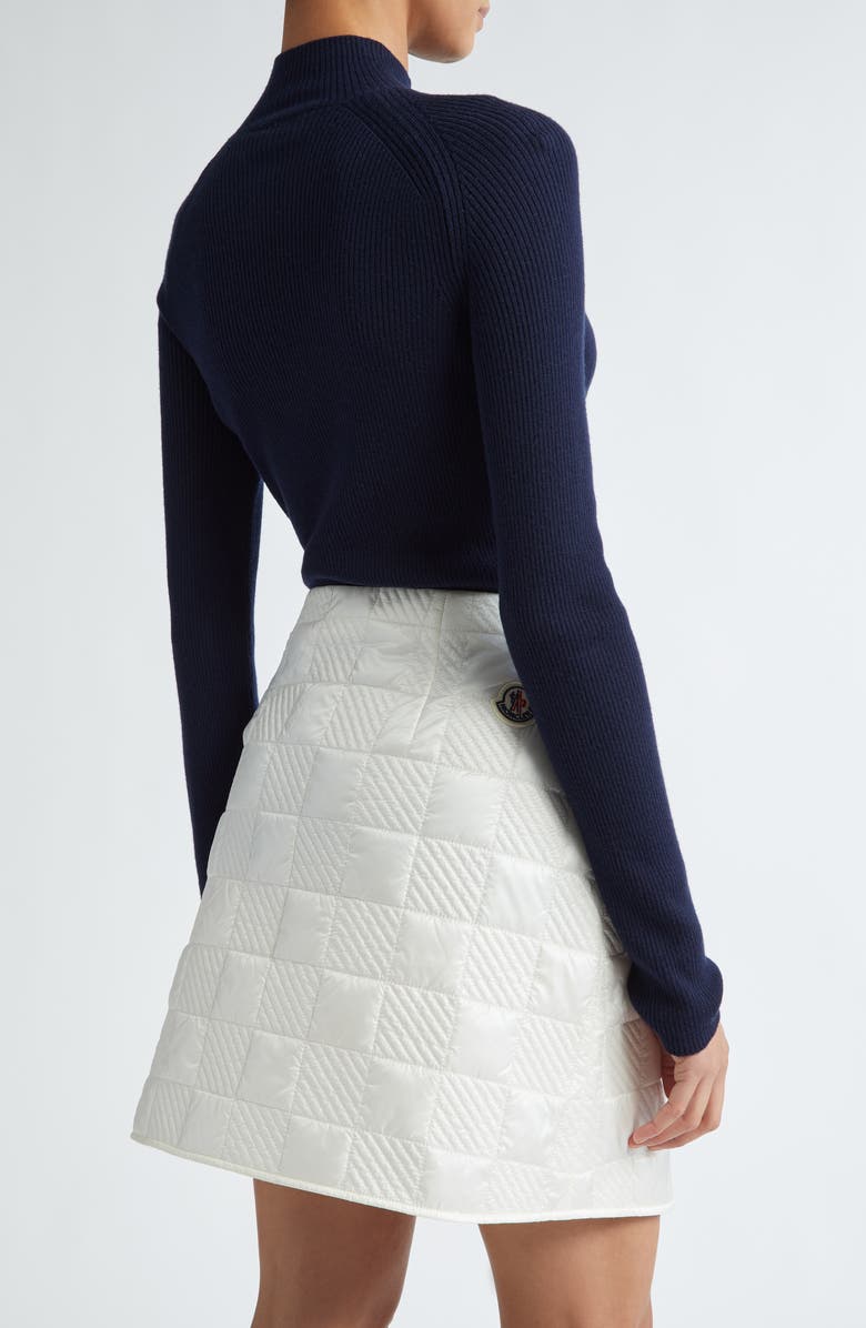 Moncler Stripe Sleeve Merino Wool Turtleneck Sweater, Alternate, color,