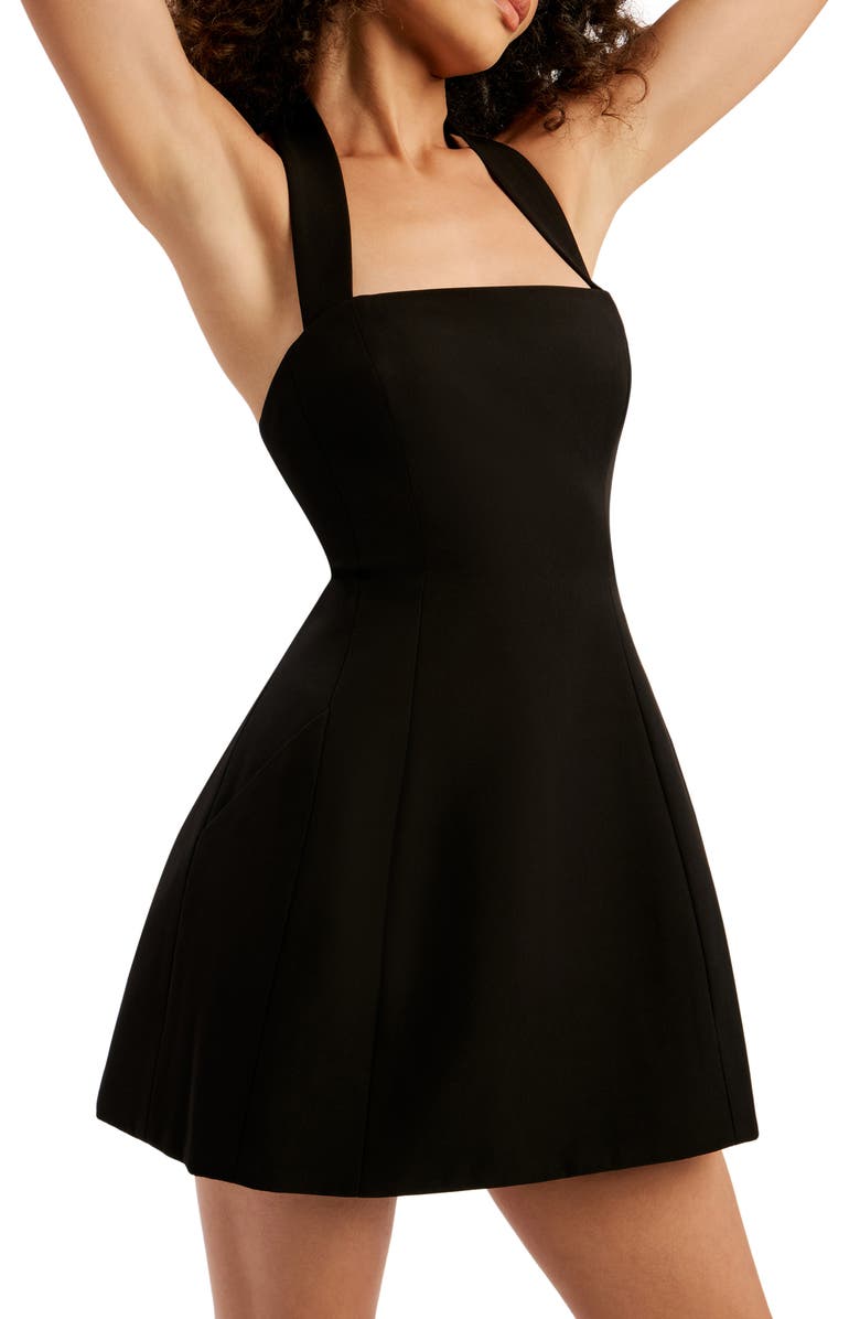Bardot Nevelle Hourglass Halter Minidress, Alternate, color, 