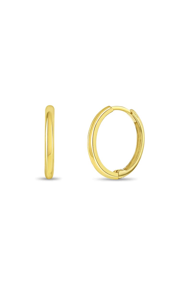 In Season Jewelry 14k The Tiny Hoop Earrings, Alternate, color, Gold