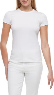 Three Dots Cotton Rib T-Shirt