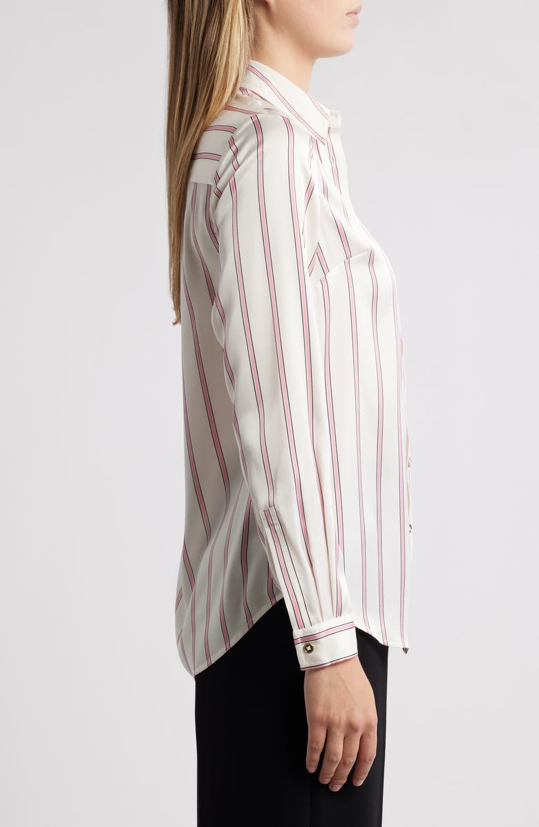 Anne Klein Stripe Button-Up Shirt, Alternate, color, 