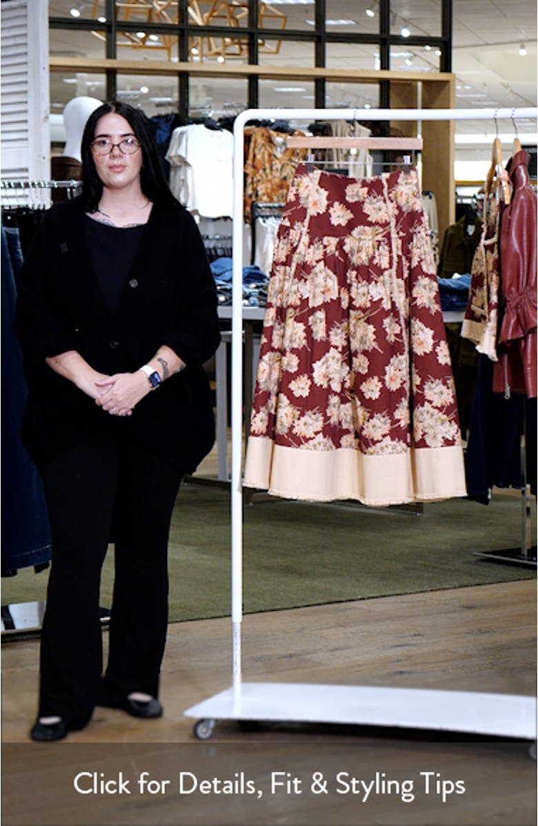 Mae Bouquet Fray Maxi Skirt, sales video thumbnail