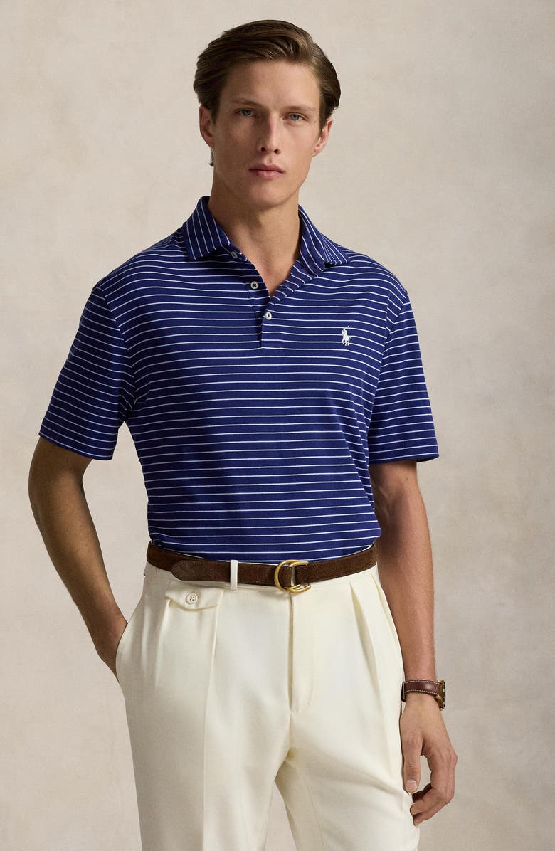 Polo Ralph Lauren Classic Fit Stripe Cotton Polo, Alternate, color, 