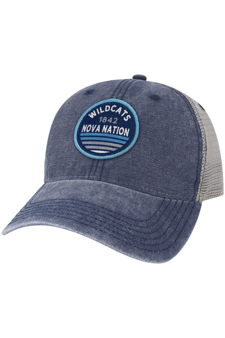 Men's Navy Villanova Wildcats Sunset Dashboard Trucker Snapback Hat, Main, color, Navy