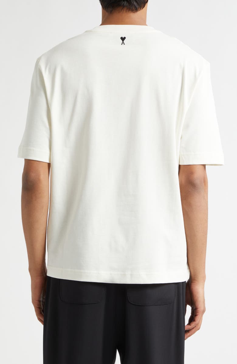 AMI PARIS Boxy Cotton Graphic T-Shirt, Alternate, color, Blanc Creme