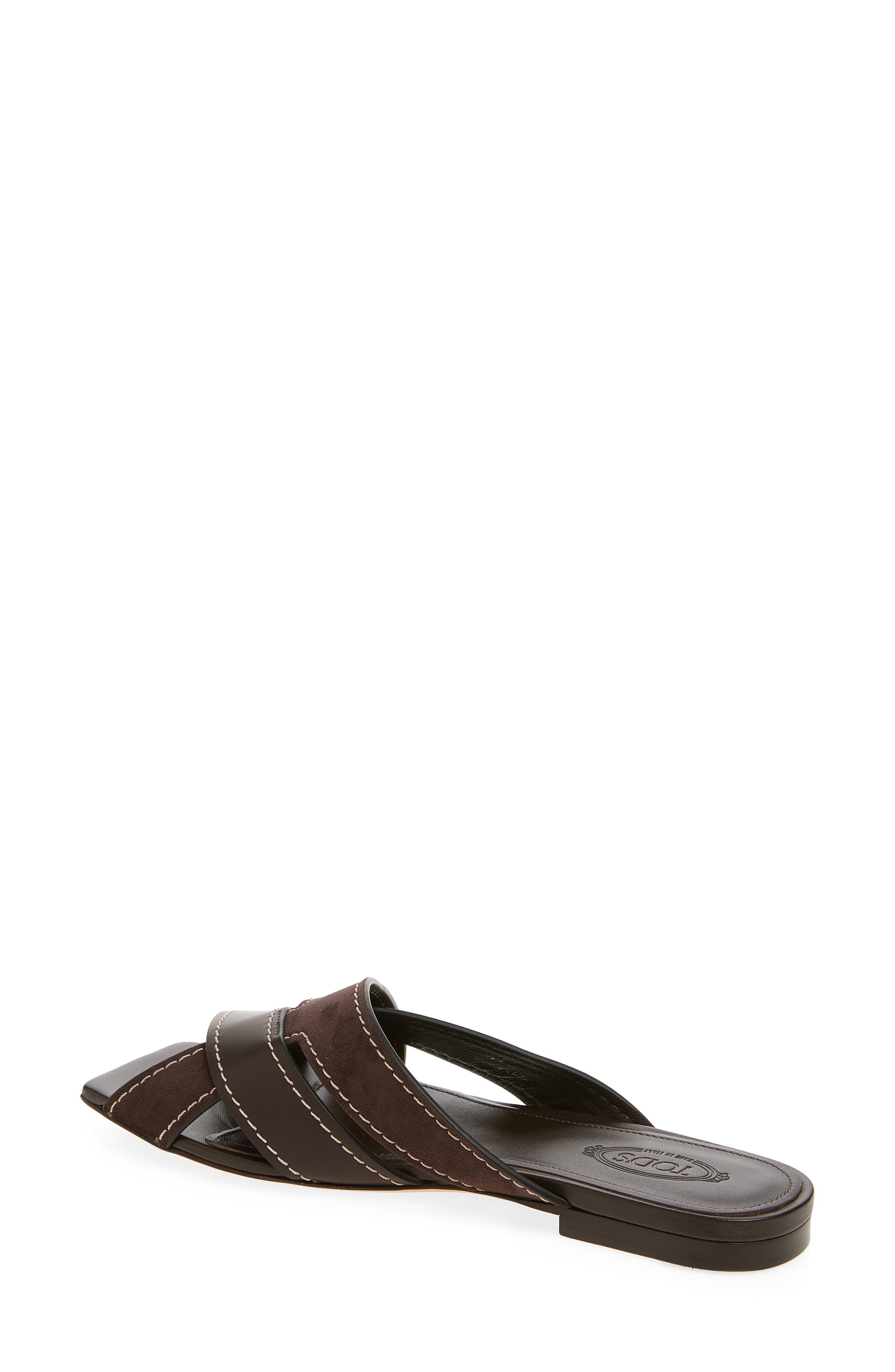 Tod's Slide Sandal, Alternate, color, Palissandro