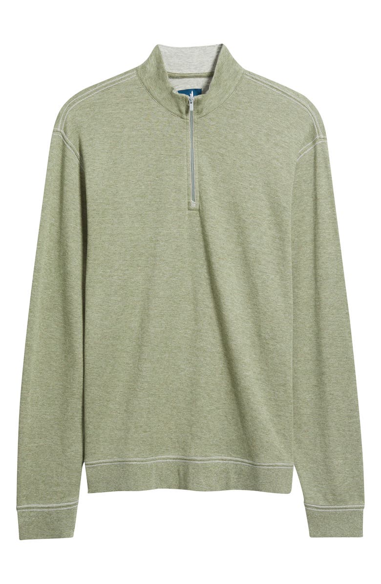 johnnie-O Hanks Quarter Zip Pullover, Alternate, color, Pesto