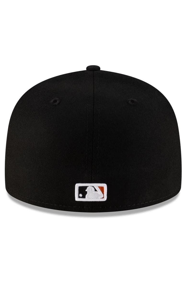 Men's New Era  Black/Orange Baltimore Orioles Authentic Collection 59FIFTY Fitted Hat, Alternate, color, Black