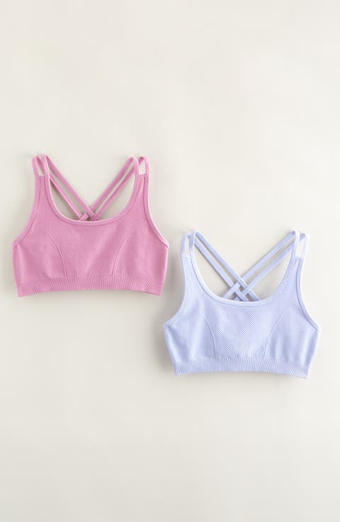 Kids' Assorted 2-Pack Strappy Seamless Bras (Big Kid)