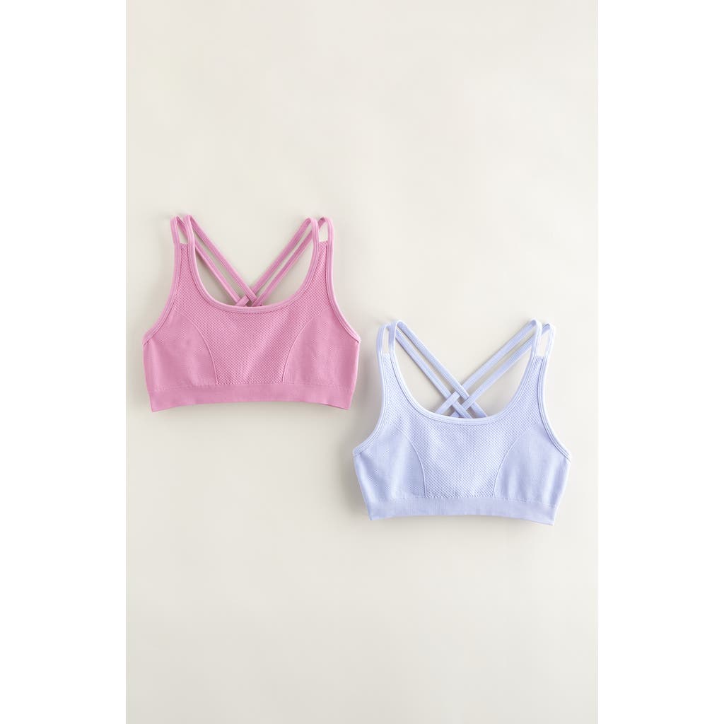 Zella Girl Kids' Assorted 2-pack Strappy Seamless Bras In Multi