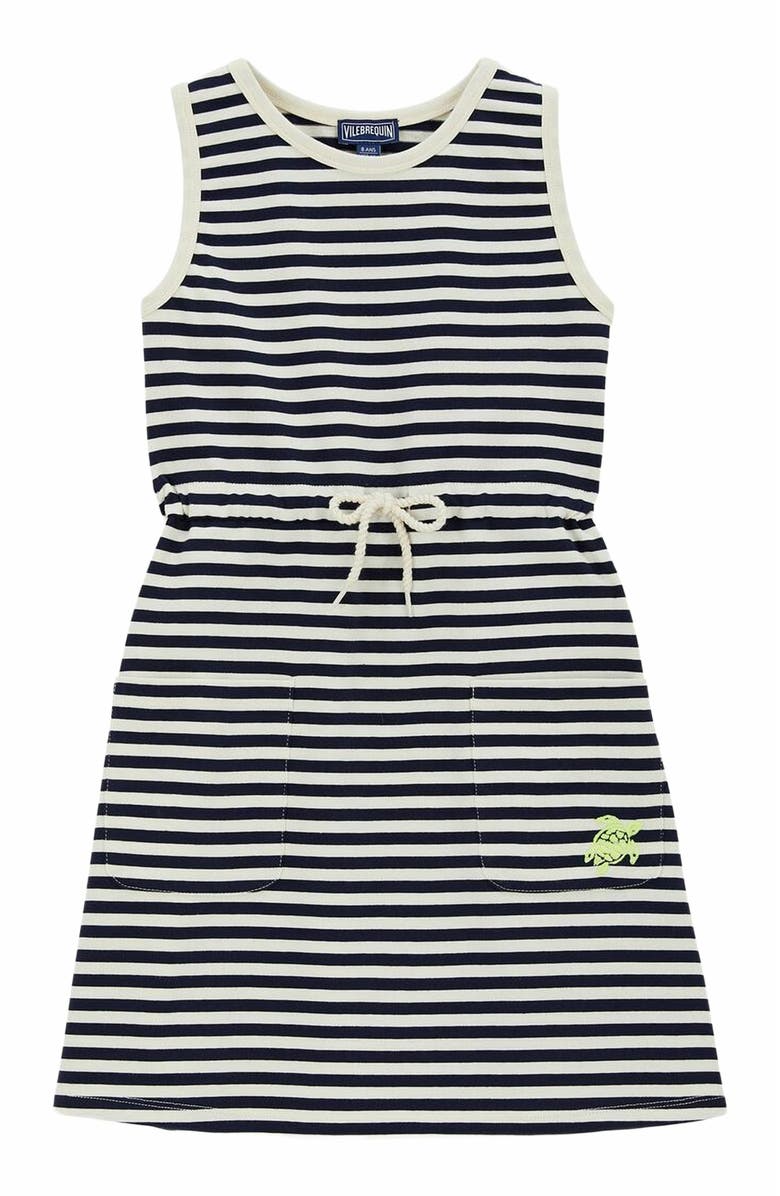 Vilebrequin Kids' Organic Cotton Striped Tank Dress, Main, color, 