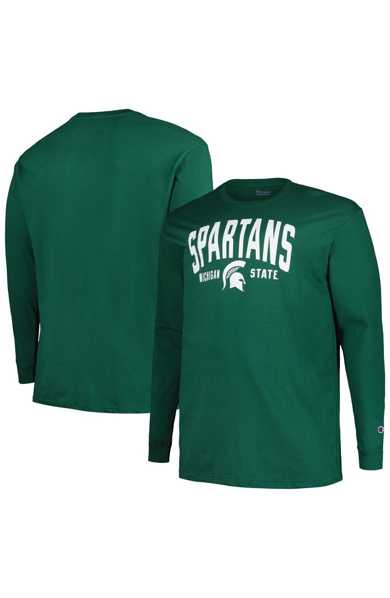 Champion Men's Champion Green Michigan State Spartans Big & Tall Arch Long Sleeve T-Shirt, Main, color, Green