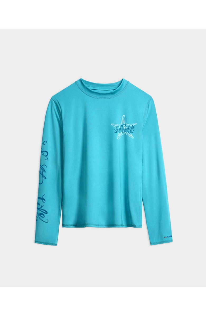 Salt Life Island Star Performance Long Sleeve Tee, Main, color, Turquoise Heather