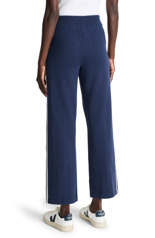 Nz Active By Nic+zoe Cool Down Wide Leg Cotton Blend Track Pants In Ink