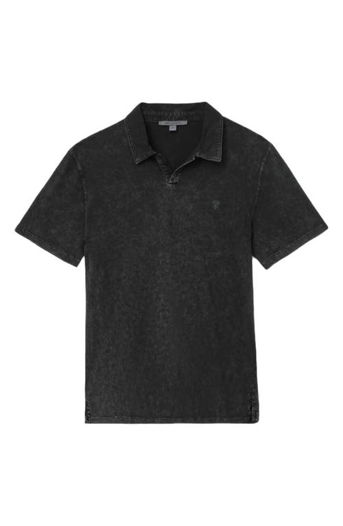 John Varvatos Carsten Johnny Collar Polo In Green