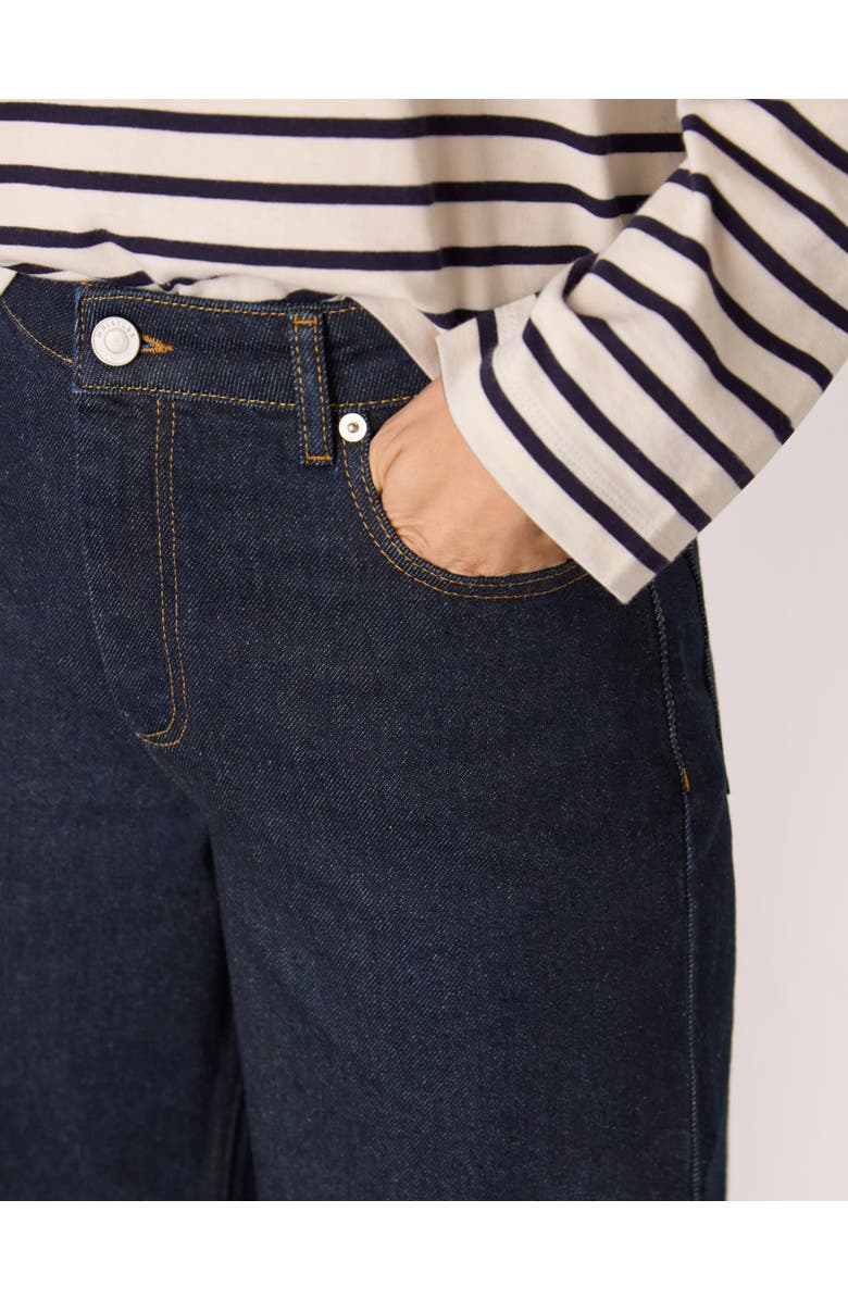 Whistles Straight Ankle Length Jeans, Alternate, color, Dark Denim