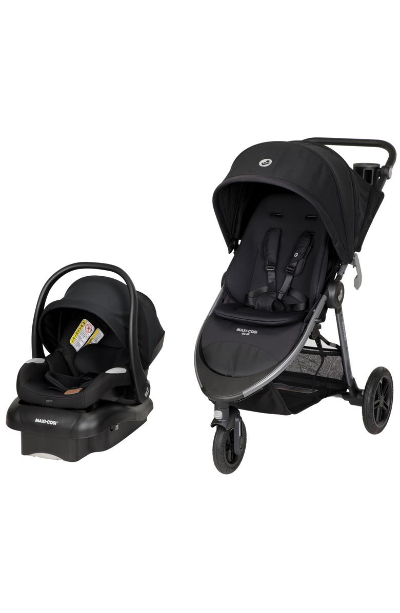 Maxi-Cosi<sup>®</sup> Gia XP Luxe 3-Wheel Stroller & Mico Luxe Infant Car Seat Travel System, Main, color, Midnight Black